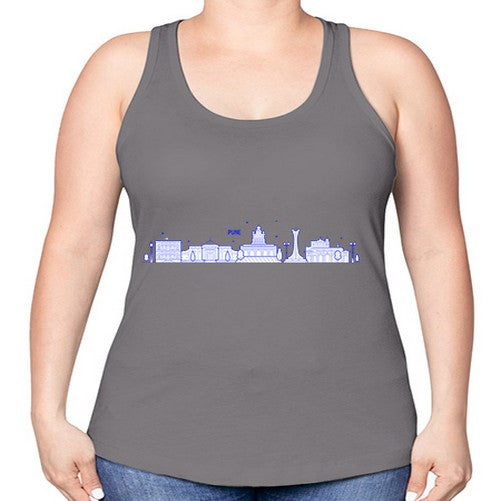 Pune 1697# - cities -Racerback Tank