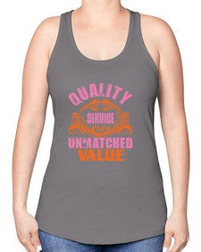 Quality service wnmatched value Style 347# - cleaner -Racerback Tank