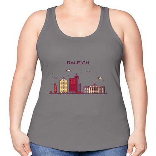 Raleigh 1710# - cities -Racerback Tank