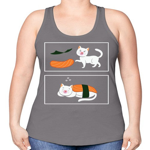 Ramen Cat Kawaii Anime Japanese Anime 279# - anime -Racerback Tank
