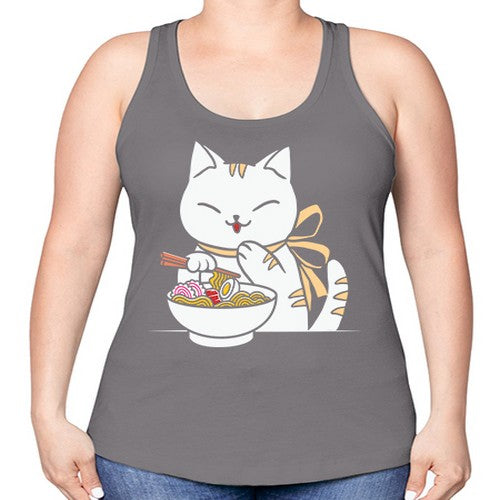 Ramen Cat Kawaii Anime Tee Japanese 280# - anime -Racerback Tank