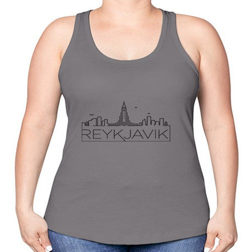 Reykjavik Minimal Skyline 1715# - cities -Racerback Tank