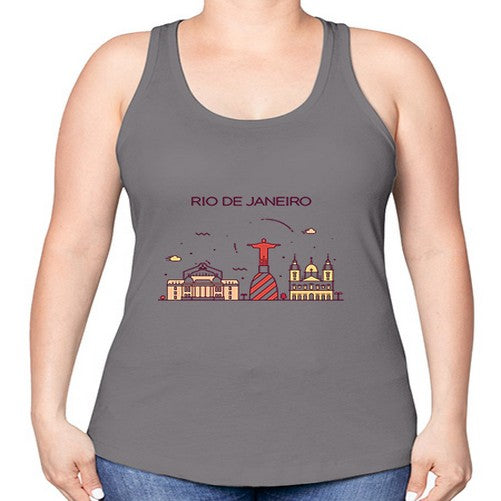RioDeJaneiro 1737# - cities -Racerback Tank