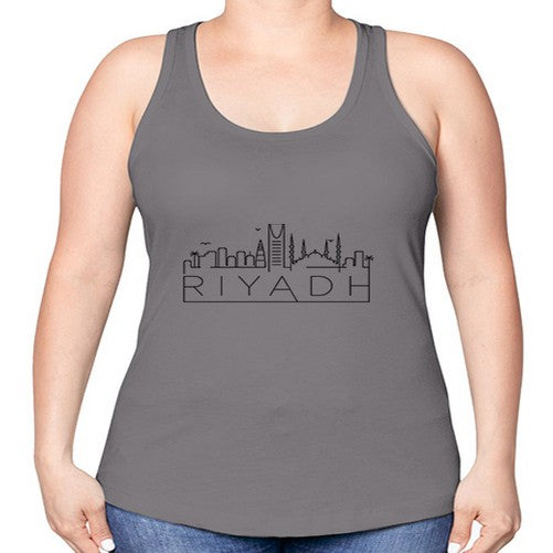 Riyadh Minimal Skyline 1738# - cities -Racerback Tank