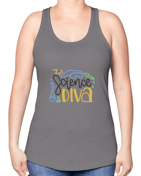 Sciencediva 43# - general science -Racerback Tank