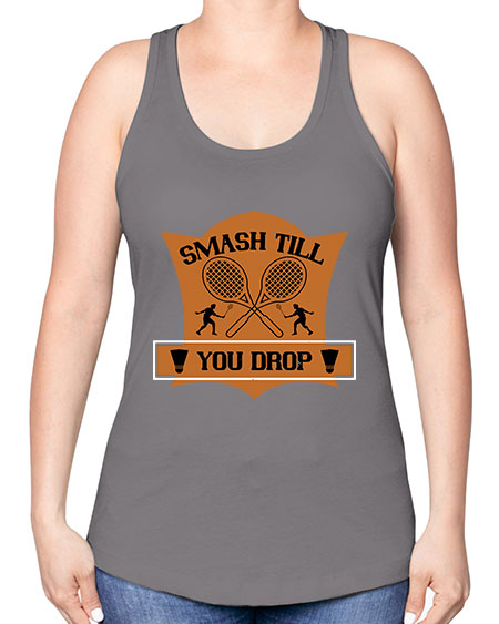 Smash till you drop 1864# - badminton -Racerback Tank
