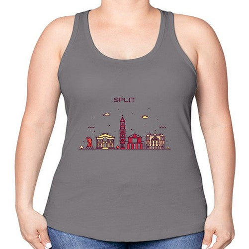 Split 1877# - cities -Racerback Tank