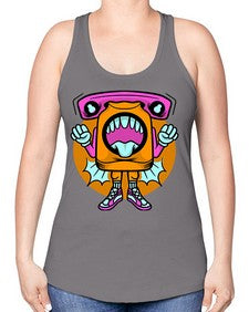 Spooky voices 232# - cartoon general -Racerback Tank