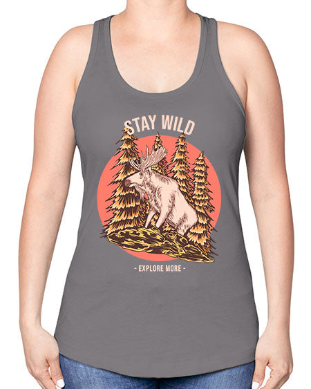 Stay Wild 16# - nature -Racerback Tank