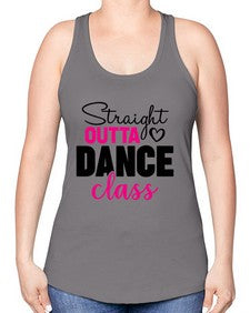 Straight outta dance class 189# - ballet -Racerback Tank