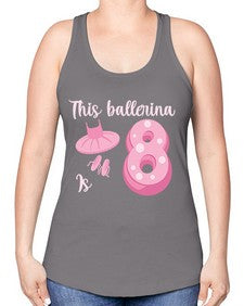 Th birthday ballet dancer ballerina 46# - ballet -Racerback Tank