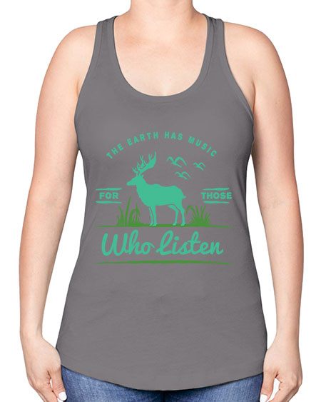The Earth Has Music 15# - nature -Racerback Tank
