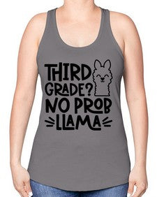 Third Grade No Prob 971# - third grade -Racerback Tank