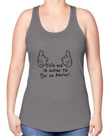 This kid is going to be an artist 119# - art pop art -Racerback Tank