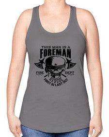 This man is 1166# - skull and bones -Racerback Tank