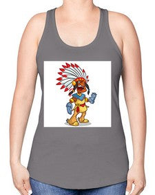 Thnksgvngindian 254# - cartoon general -Racerback Tank