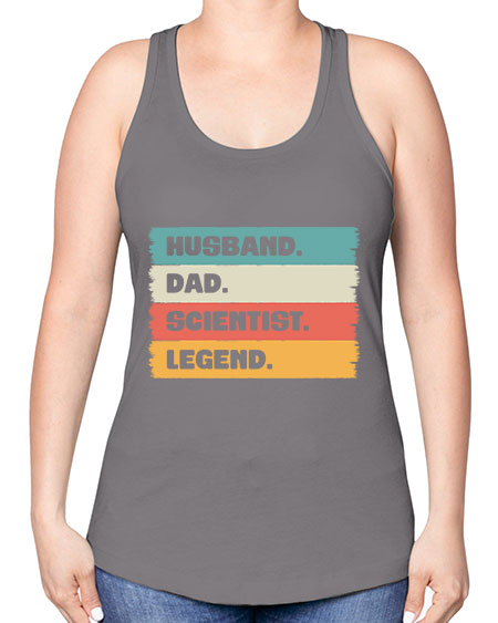 VintageHusbandDadScientistLegendScientistSkinite Scientist Skinite 14# - general science -Racerback Tank