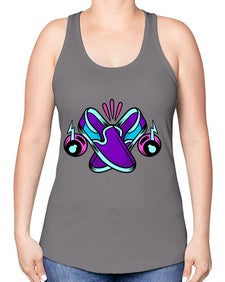 Walk the talk 261# - cartoon general -Racerback Tank