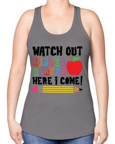 Watch Out Kindergarten 990# - kindergarten -Racerback Tank