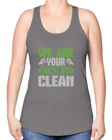 We are your key to clean Style 464# - cleaner -Racerback Tank