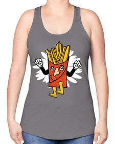 Weekend is near 265# - cartoon general -Racerback Tank