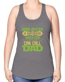 Who needs 266# - cartoon super hero -Racerback Tank