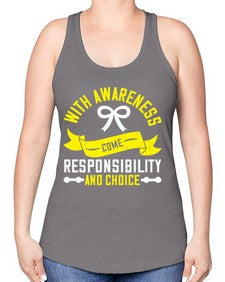 With awareness come responsibility and choice Style 5# - Self awareness -Racerback Tank