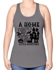 a home of a were wolf witch and their little monsters 53# - witch -Racerback Tank