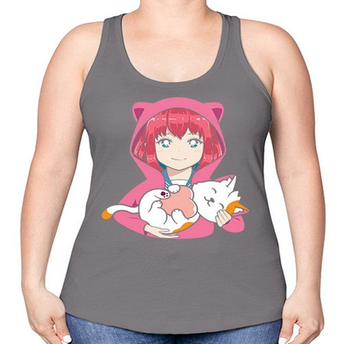 anime art 206# - anime -Racerback Tank