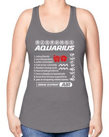 aquarius 85# - aquarius -Racerback Tank
