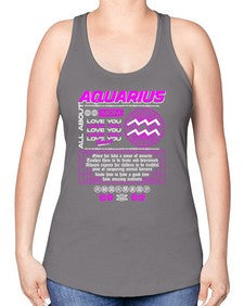 aquarius 86# - aquarius -Racerback Tank