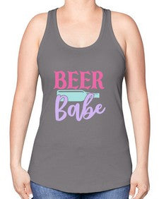 beer babe 44# - beer -Racerback Tank