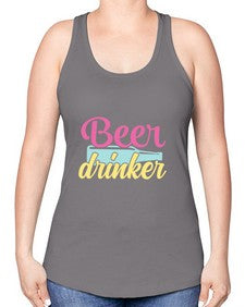 beer drinker 47# - beer -Racerback Tank
