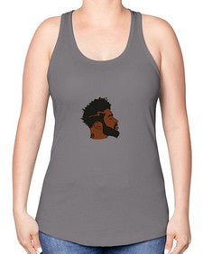 black man 30# - black boys or men -Racerback Tank