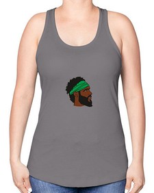 black man 32# - black boys or men -Racerback Tank