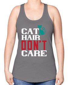 cat hair dont care o Style 29# - cats -Racerback Tank