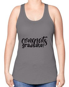 congrats graduate 39# - graduation -Racerback Tank