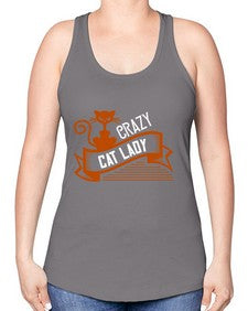 crazy cat lady Style 43# - cats -Racerback Tank