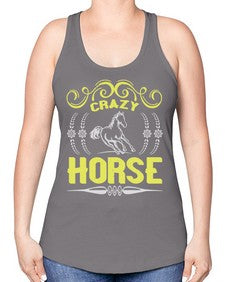 crazy horse Style 9# - horse -Racerback Tank