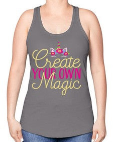 create your own magic 82# - unicorn -Racerback Tank