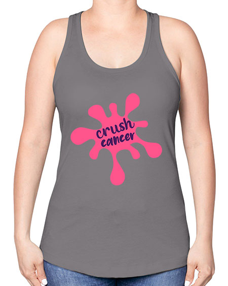 crush cancer Style 18# - breast cancer -Racerback Tank