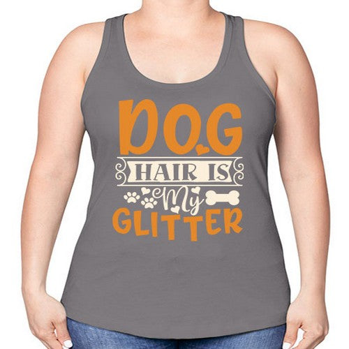 dog hair is my glitter 80# - dogs -Racerback Tank