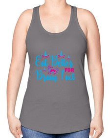 eat better for brain fact 118# - unicorn -Racerback Tank