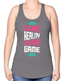 escape reality and play 80# - video games -Racerback Tank