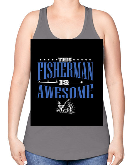 fishing png 20# - shark-fish -Racerback Tank