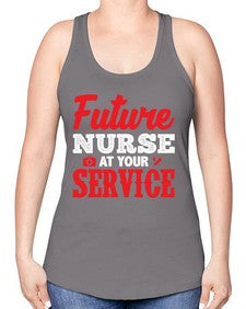 future nurse at your service 812# - nurse -Racerback Tank