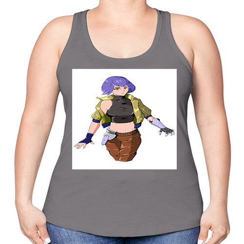 girl with gauntlet169# - anime -Racerback Tank