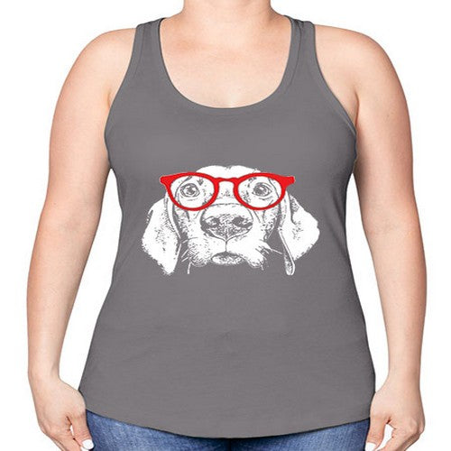 glass dog 145# - dogs -Racerback Tank