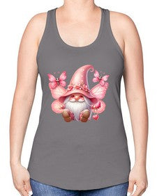 gnome with butterfly 02# - gnome -Racerback Tank