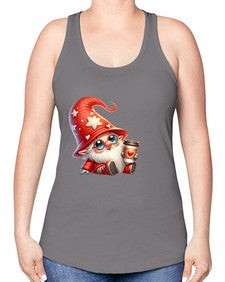 gnome with butterfly 04# - gnome -Racerback Tank